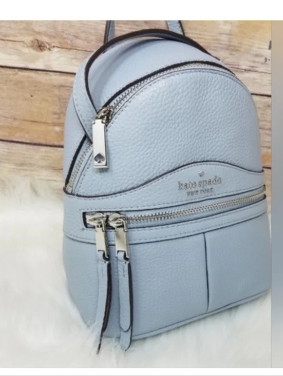 Kate Spade Karina Mini Convertible Backpack Blue Frosted - Picture 3 of 10